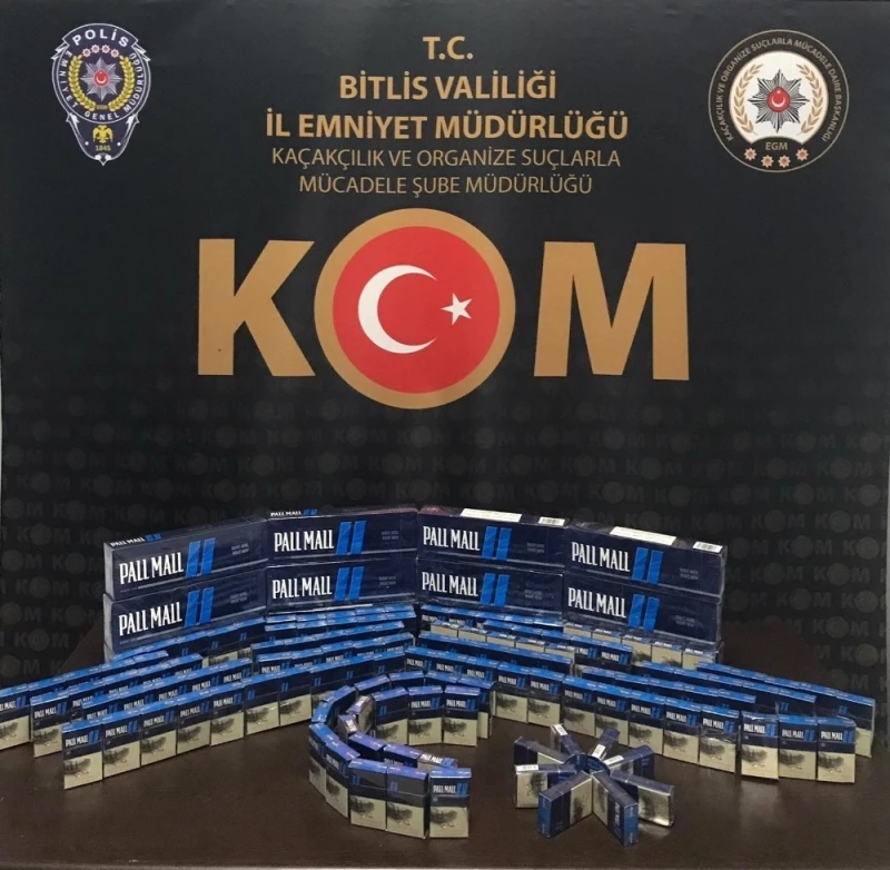 Bitlis’te 250 paket kaçak sigara ele geçirildi
