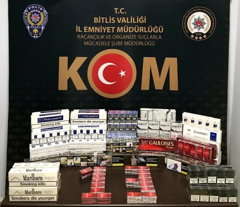 Bitlis’te 800 paket kaçak sigara ele geçirildi