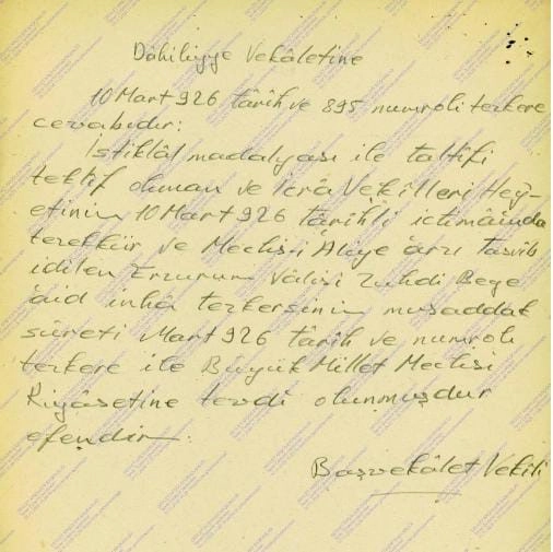 Erzurum Valisi Zühtü Bey