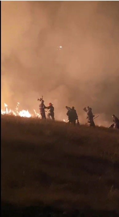 Ermenistan sınırında örtü yangını kontrol altına alındı