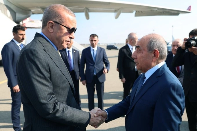 Cumhurbaşkanı Erdoğan Zafer Günü için Bakü