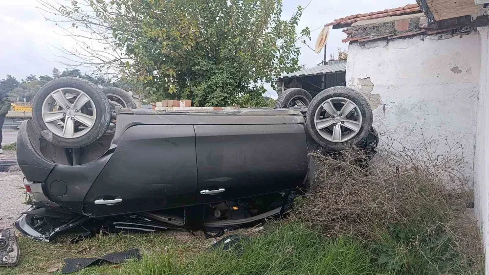 Söke’de otomobil takla attı: 1 yaralı