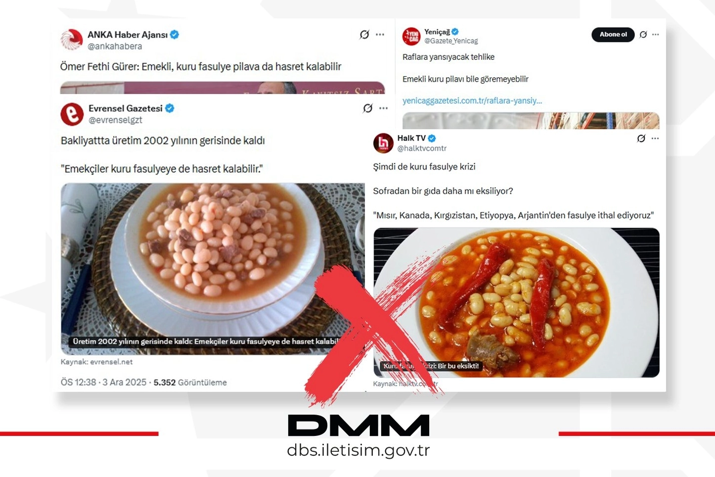 Kuru Fasulye Krizi İddialarına Resmi Yalanlama